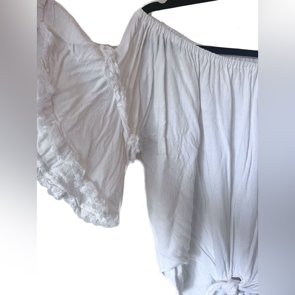 Woman's Off the Shoulder Boho Top - Picture 2 of 4